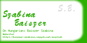 szabina baiszer business card